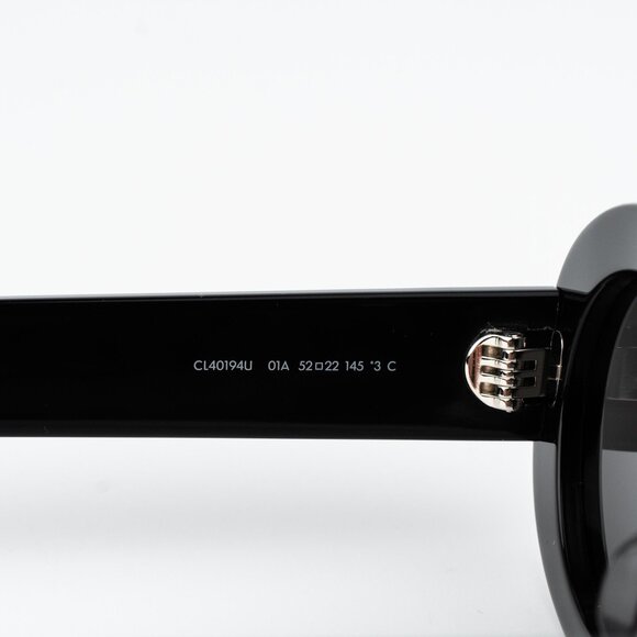 Celine TRIOMPHE Women Sunglasses Black Smoke Oval CL40194U 01A NEW AUTHENTIC - Picture 9 of 14
